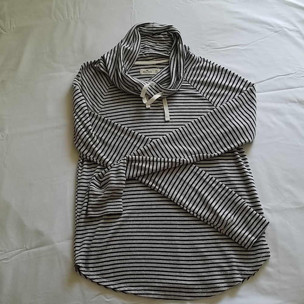 Navy and White Striped Pullover